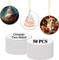 50 PCS Sublimation Ceramic Ornament Blanks – Round Two-Sided White Ceramic DIY Christmas Decorations